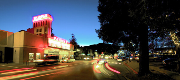 Photo of downtown Fairfax Theater, Thomas Henthorne