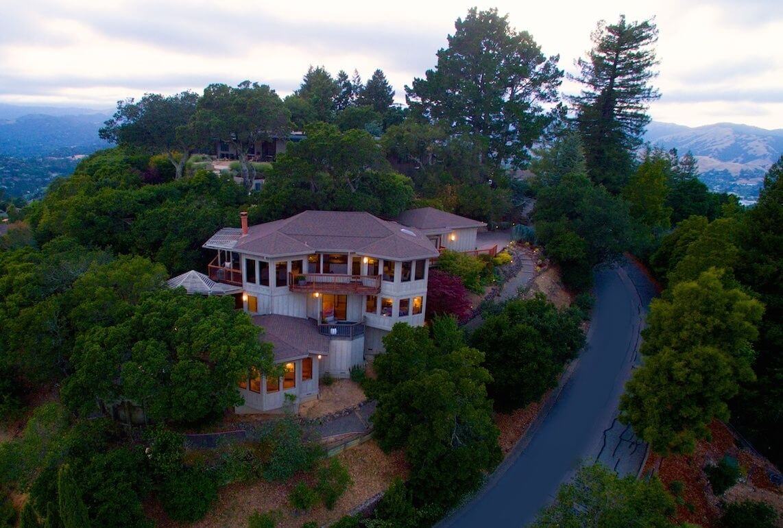 85 Oakmont Ave San Rafael Exterior View photo aerial shot with trees in background