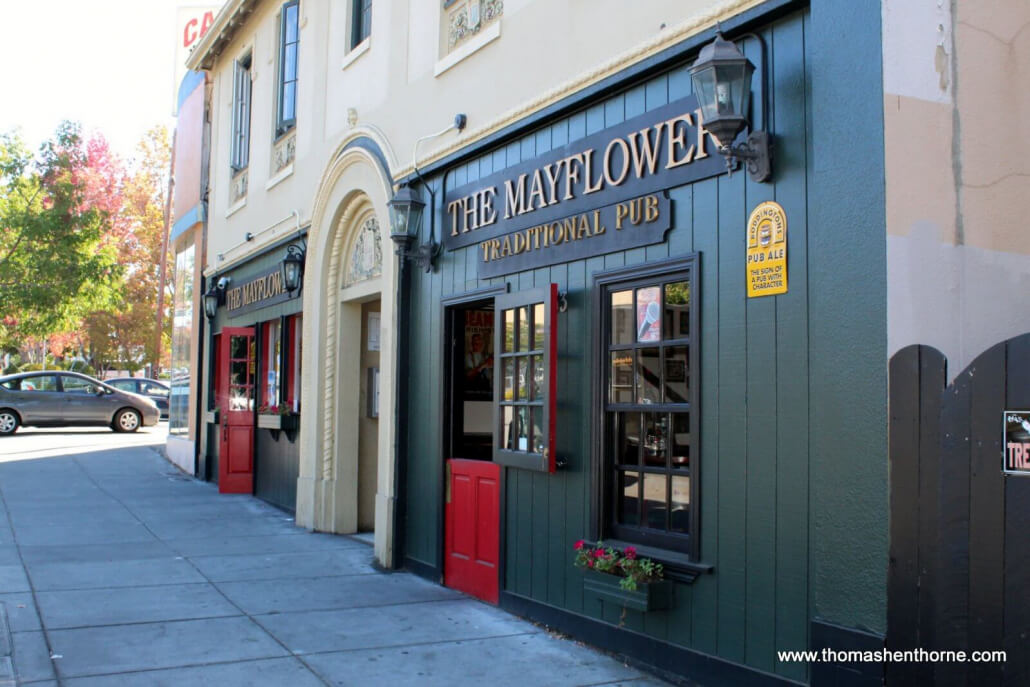 Exterior of The Mayflower Pub in San Rafael, California