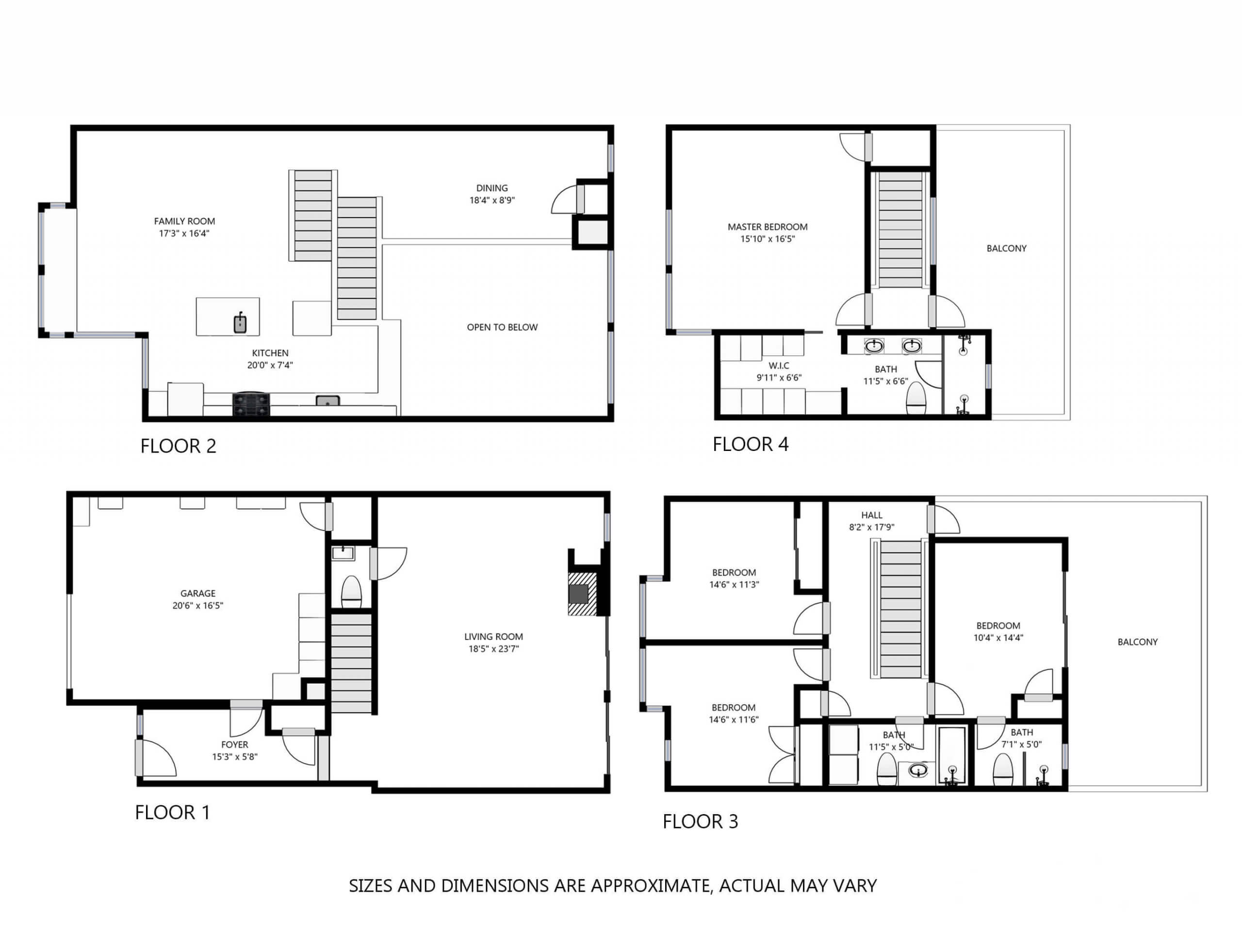124 Lily Street San Francisco Floorplan 124 Lily Street San Francisco Floorplan Showing All 4 Floors
