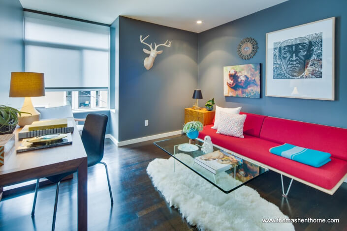 124 Lily Street(6 of 46) Red sofa