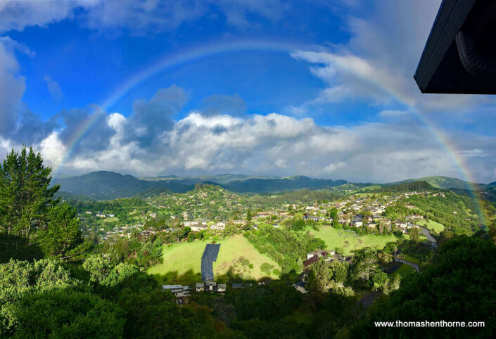 Rainbow in Fairhills Neighborhood of San Rafael by Jim Tyson