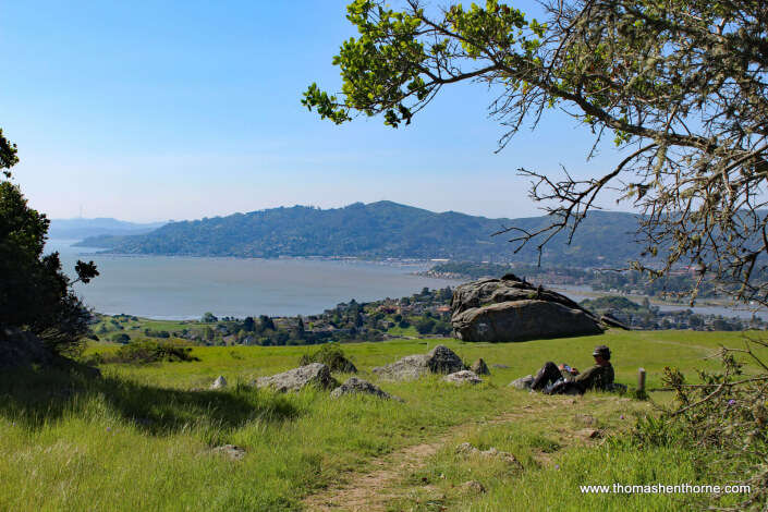 Ring Mountain Hike – 18 Artist sketching on the trail
