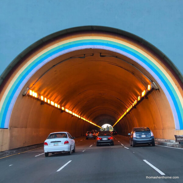 Rainbow Tunnel aka the Robin Williams Tunnel Marin County
