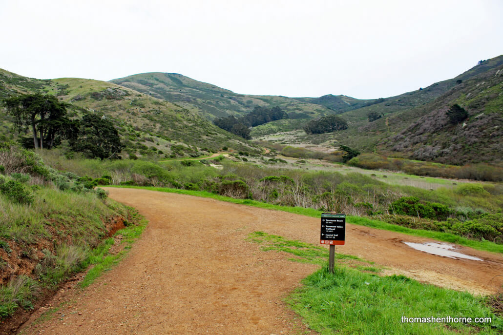Tennessee Valley Hike 011 Intersection of Coastal Trail and Tennessee Valley Trail