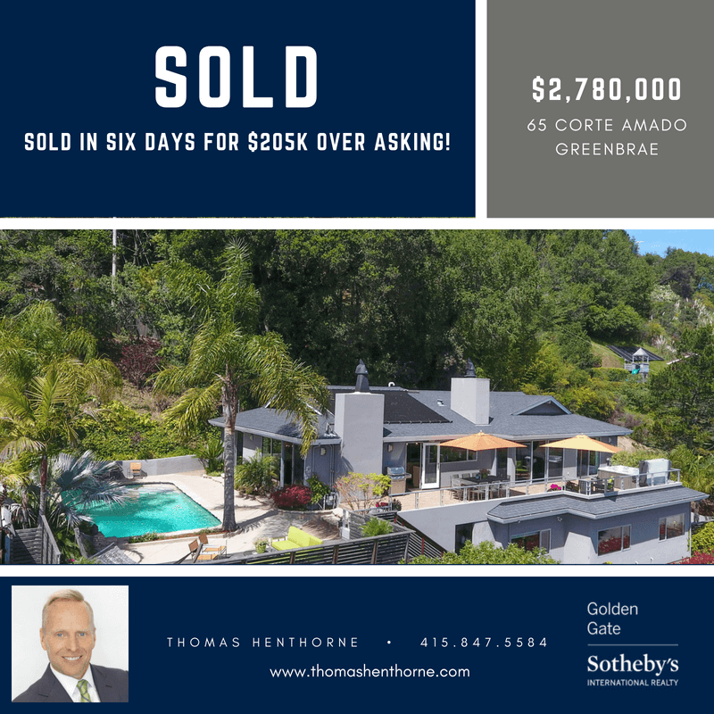 65 Corte Amado Greenbrae Sold Compressed 65 Corte Amado in Greenbrae California Sold Banner