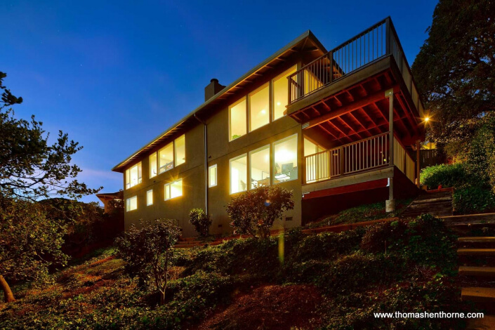 Rear view of 28 Lochness Lane in San Rafael
