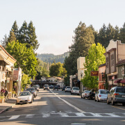 Downtown Fairfax California looking south on Bolinas