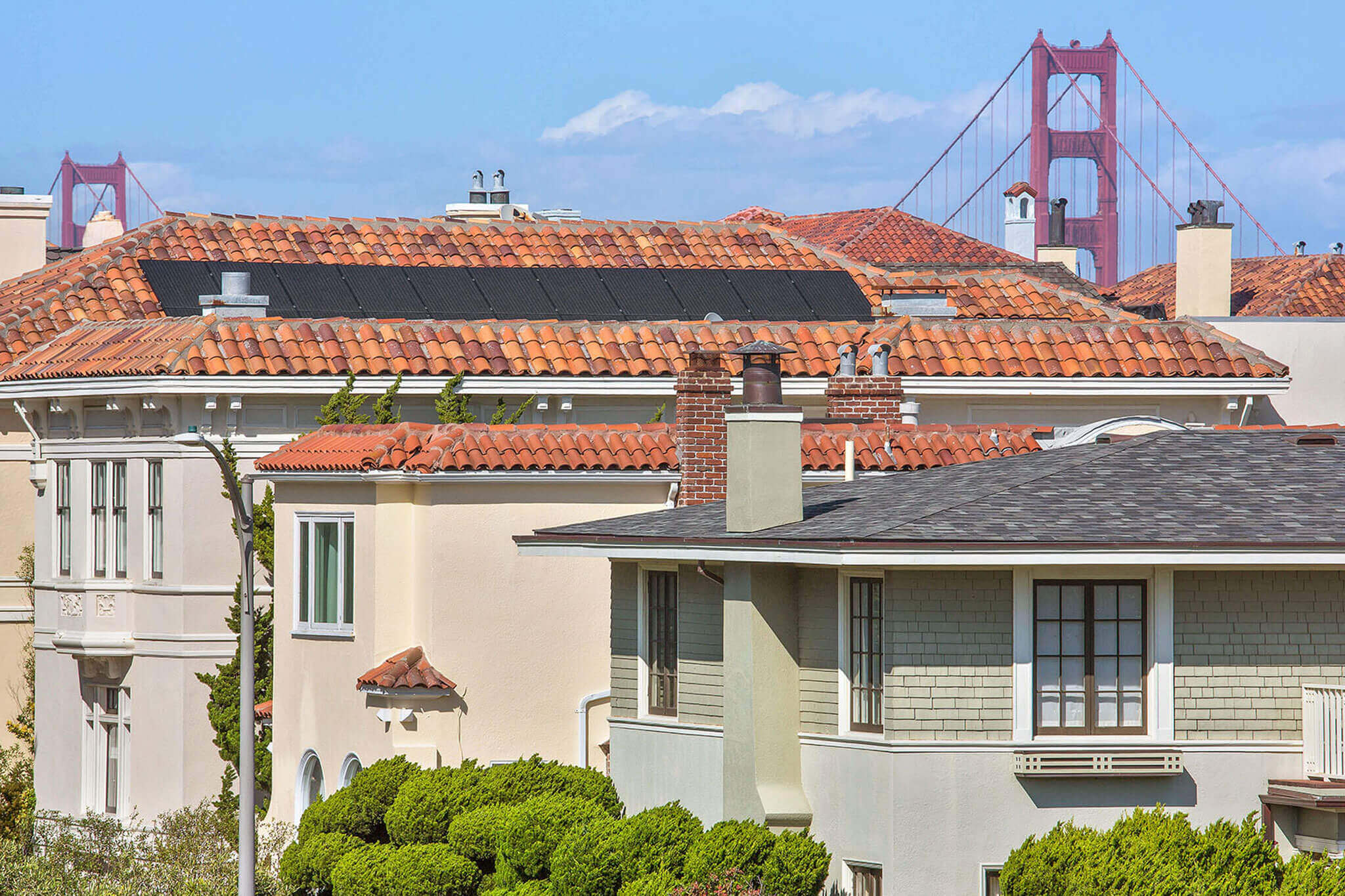 View of Golden Gate Bridge from Sea Cliff Neighborhood