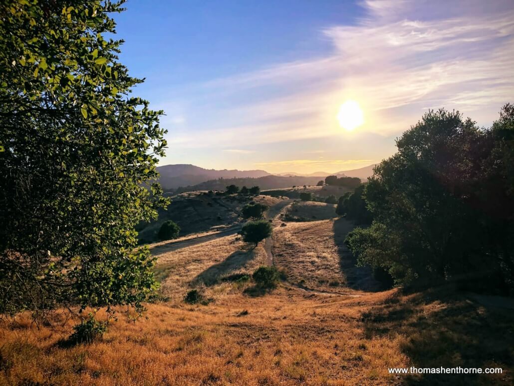 Ridgewood Trail in San Rafael sunset