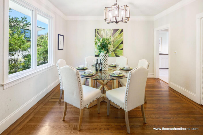 dining room with window