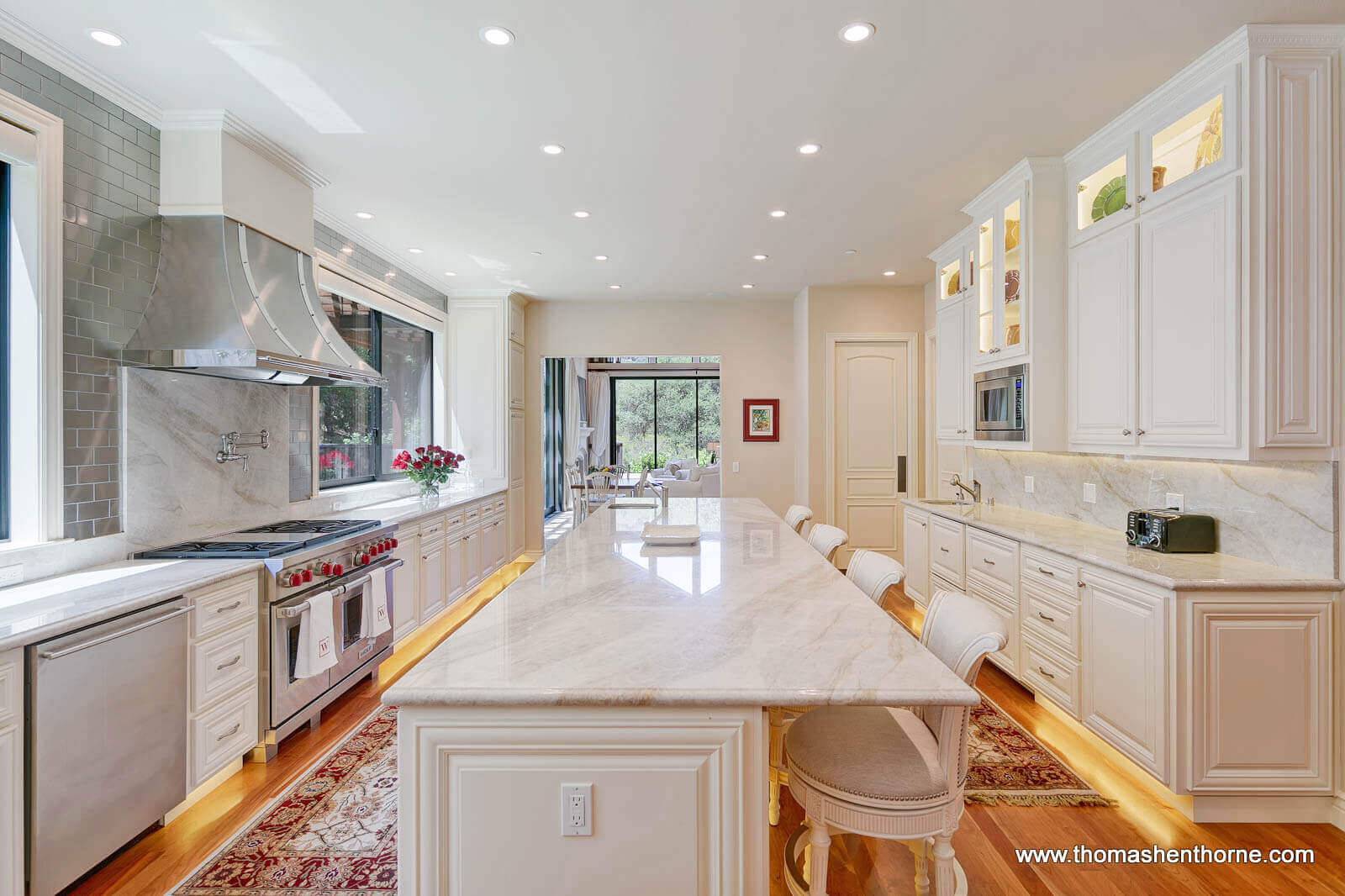 611-Fairway-Dr-Novato 20 of 108 Luxury kitchen with stainless appliances and large center island