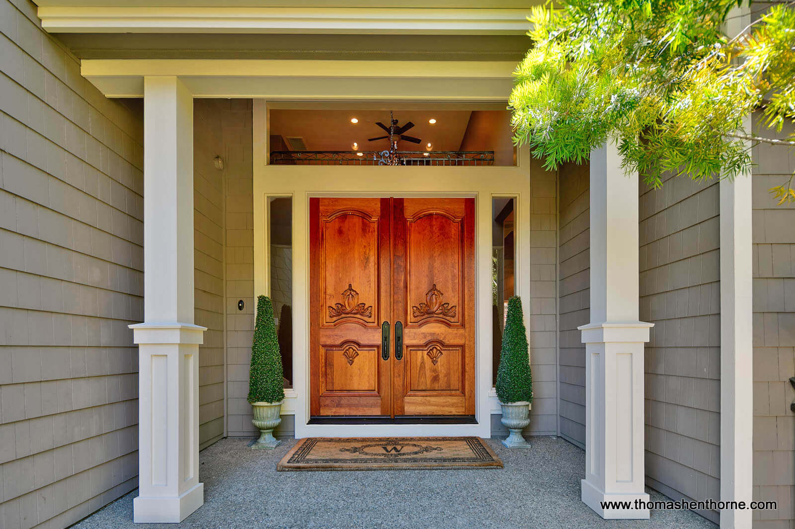 611-Fairway-Dr-Novato 38 of 108 double front doors of luxury home in Novato