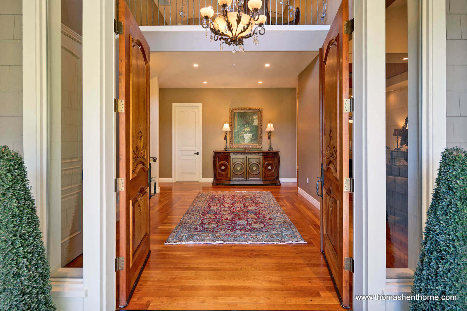 611-Fairway-Dr-Novato 39 of 108 Entry foyer of luxury home in Marin County California
