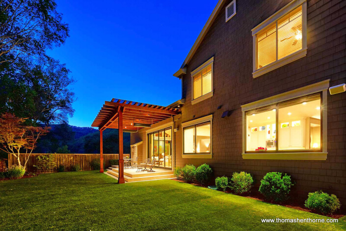 611-Fairway-Dr-Novato-Twilights 13 of 17 Back yard at dusk