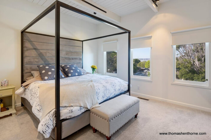 master bedroom at 26 El Portal Sausalito