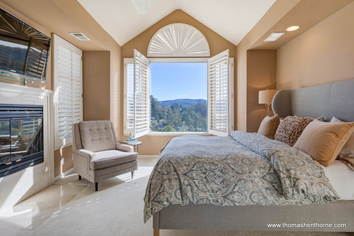 922-Ventura-Way-Mill-Valley 36 of 45 primary suite with fireplace