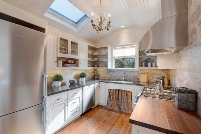 Kitchen with stainless appliances