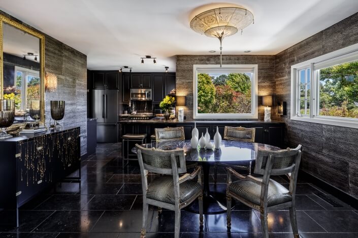 Dining room view towards kitchen