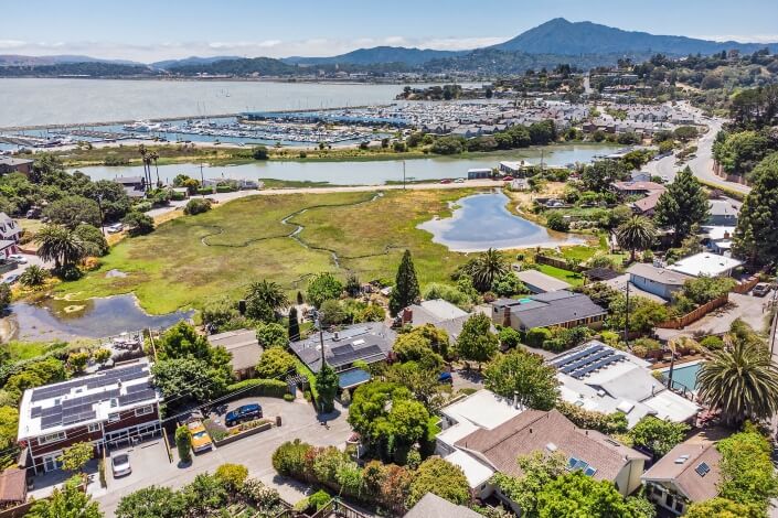 View from 115 Oak Drive in San Rafael California of Mt. Tamalpais and San Rafael Bay