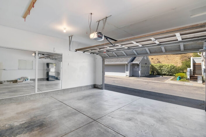 Two-car garage with auto opener