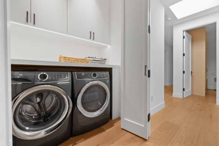 laundry machines in closet