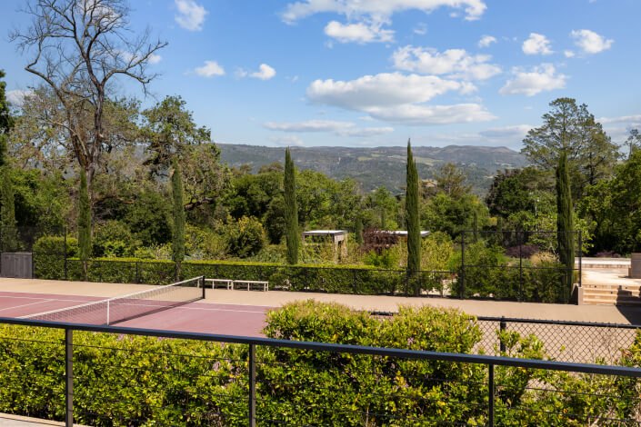 tennis court view
