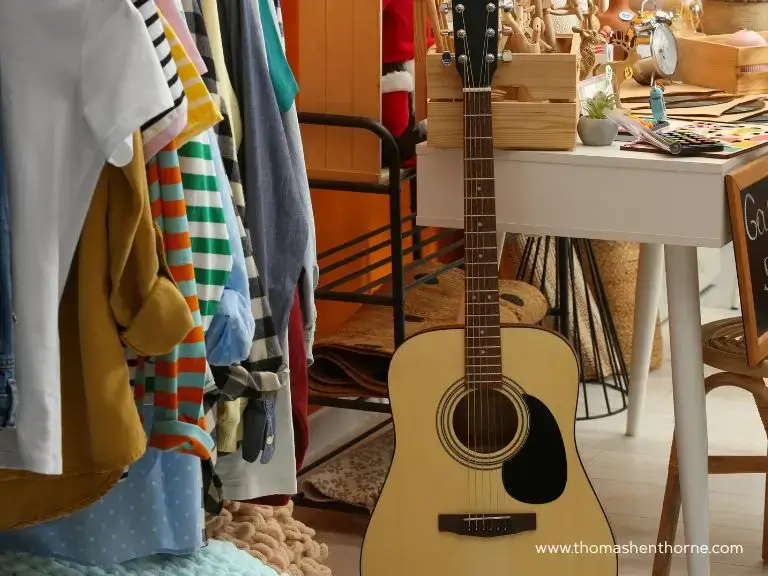 Marin estate sales guitar and clothing items