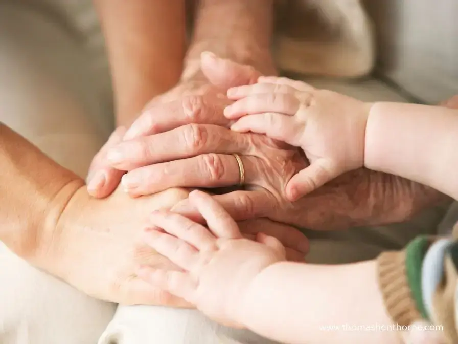 Stacked multigenerational hands