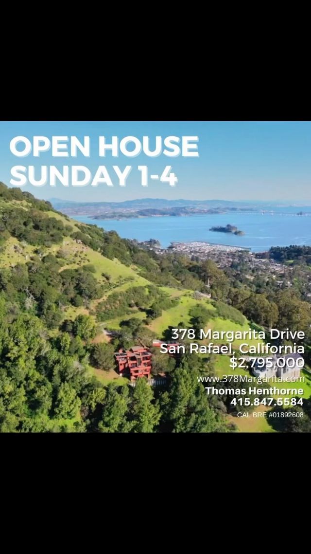 Stop by and see me! 378 Margarita Drive is open today from 1-4 in San Rafael’s coveted Country Club neighborhood. Exceptional privacy and views! Offered at $2,795,000. ⭐️LINK IN PROFILE⭐️