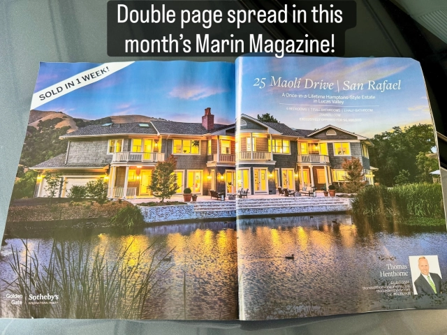 Excited to see my double page spread in this month’s Marin magazine!